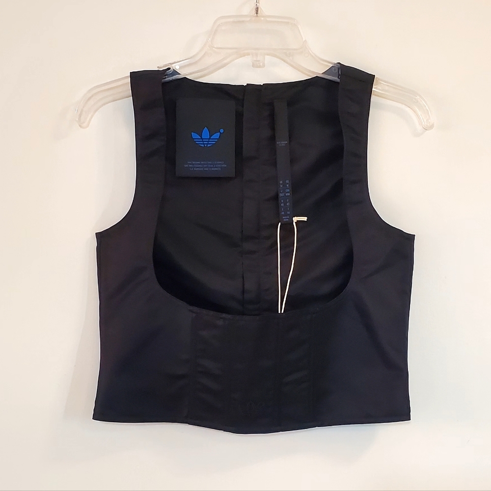 Adidas Women’s Black Corset Crop Top - Picture 5 of 14